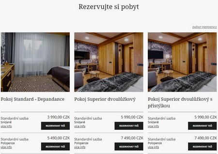 Webové stránky pre hotely